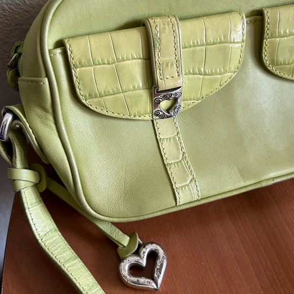 Brighton Trendy Lime Crossbody Bag with Buckle Accents - Picture 5 of 10